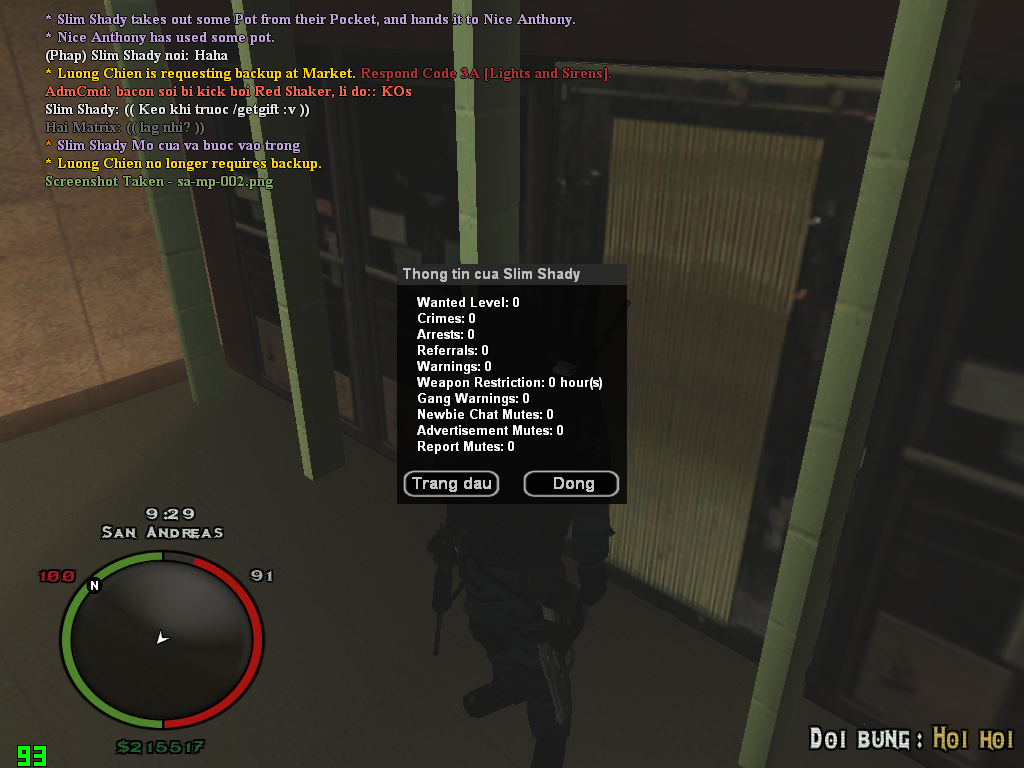 Weapon restrict